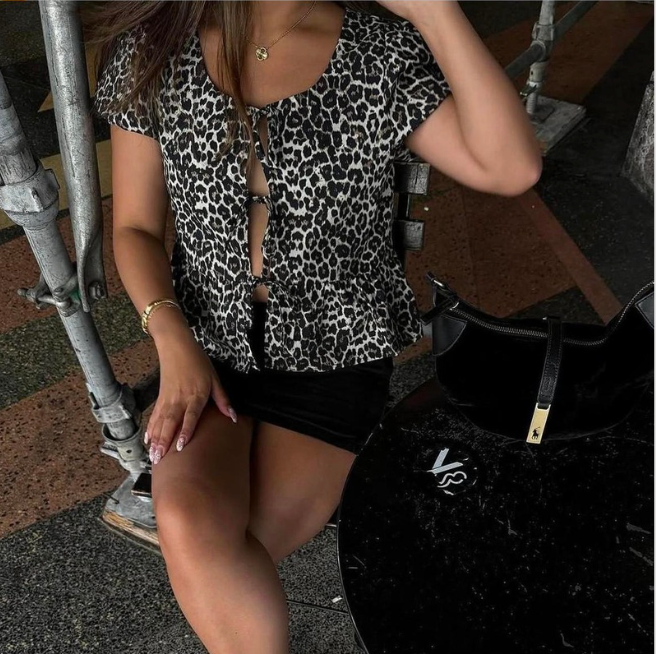 LEOPARD PUFF SLEEVE BLOUSE FROM YOUR BOX