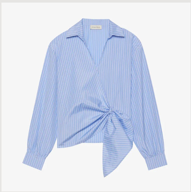 BLUE STRIPE WITH KNOT LONG SLEEVE FROM YOUR BOX