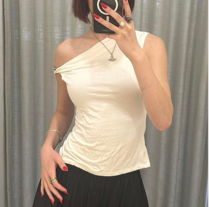 WHITE OFF-SHOULDER TANK FROM YOUR BOX